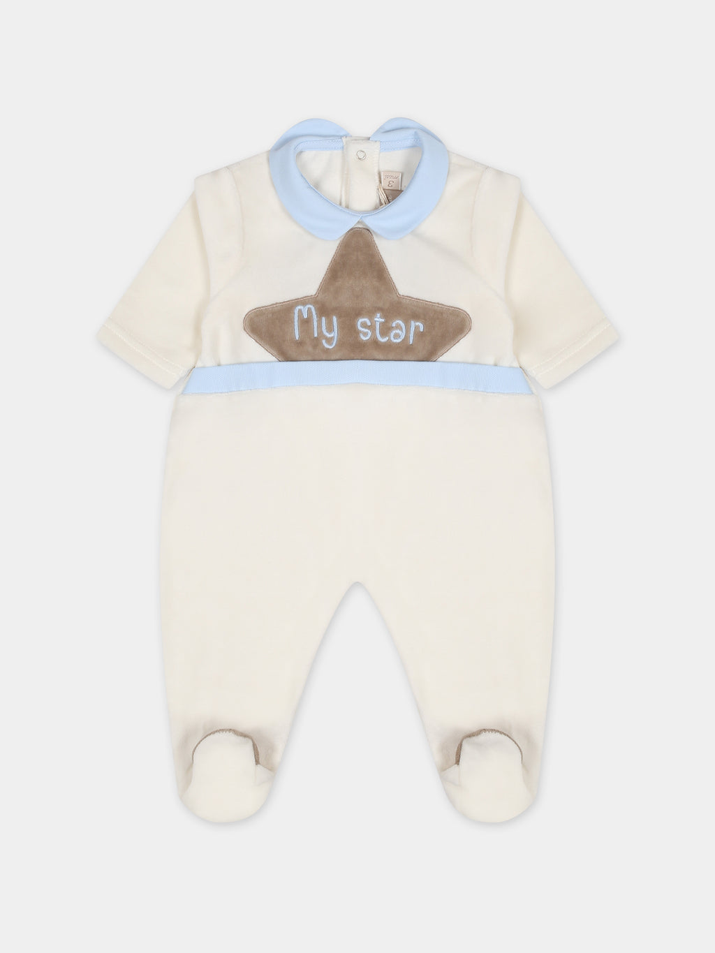 White babygrow for baby boy with star